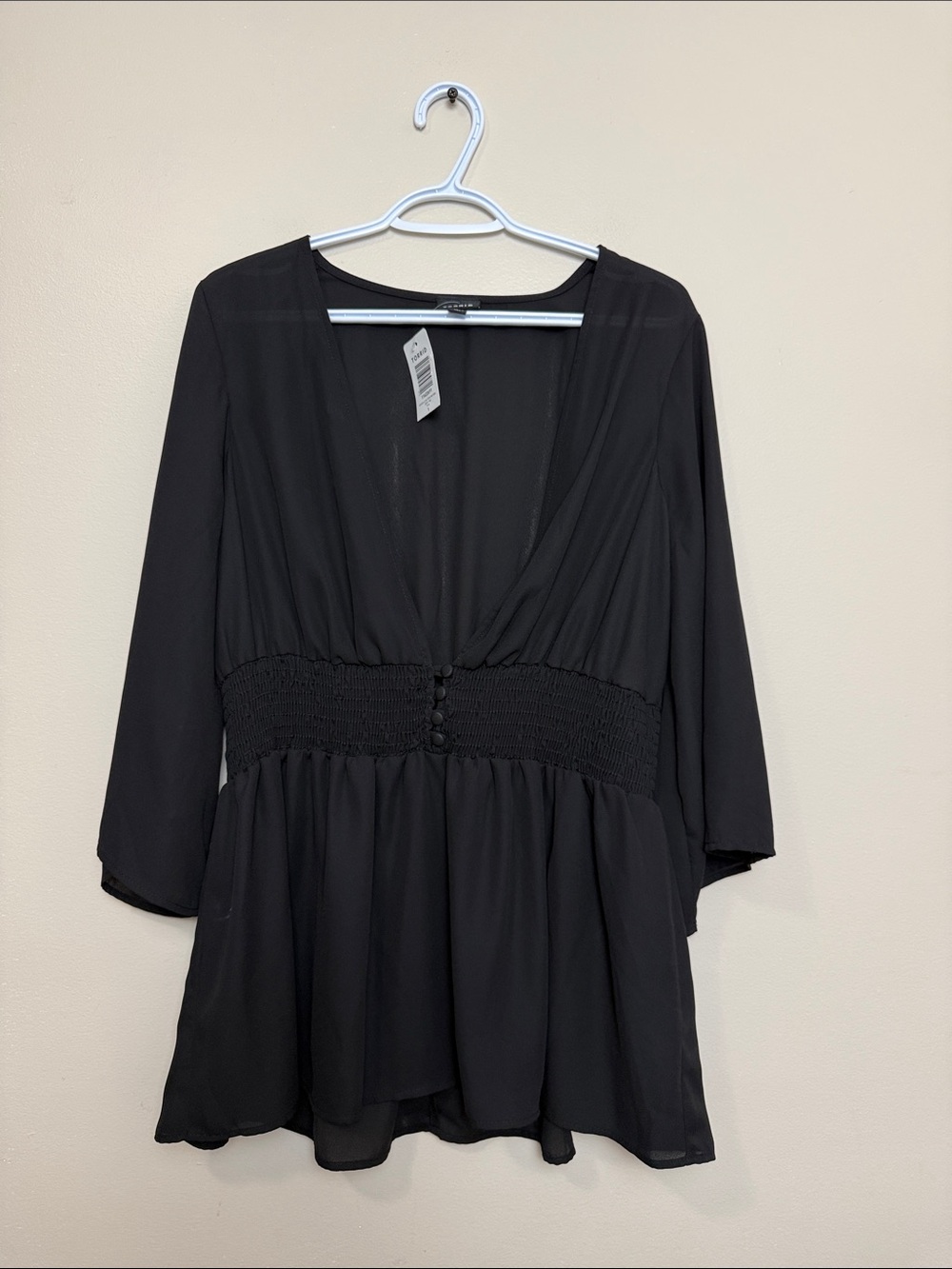 torrid Black V-Neck Blouse size 1